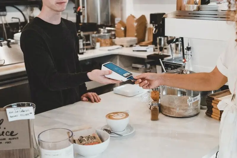 terminal de paiement dans un restaurant